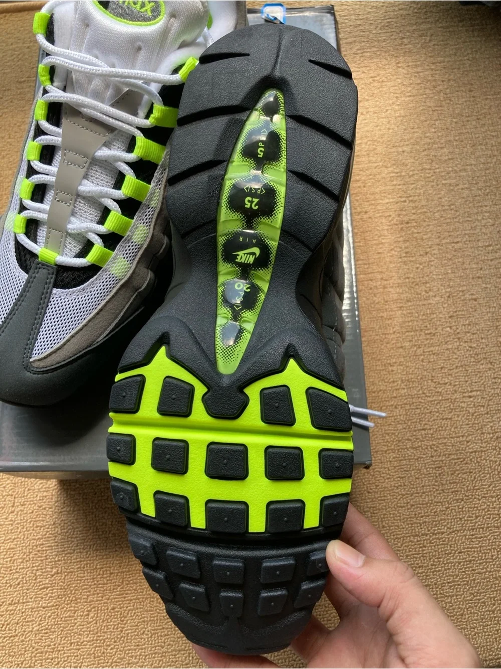 Nike Men’s White, Gray & Volt Air Max Sneakers